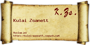 Kulai Zsanett névjegykártya